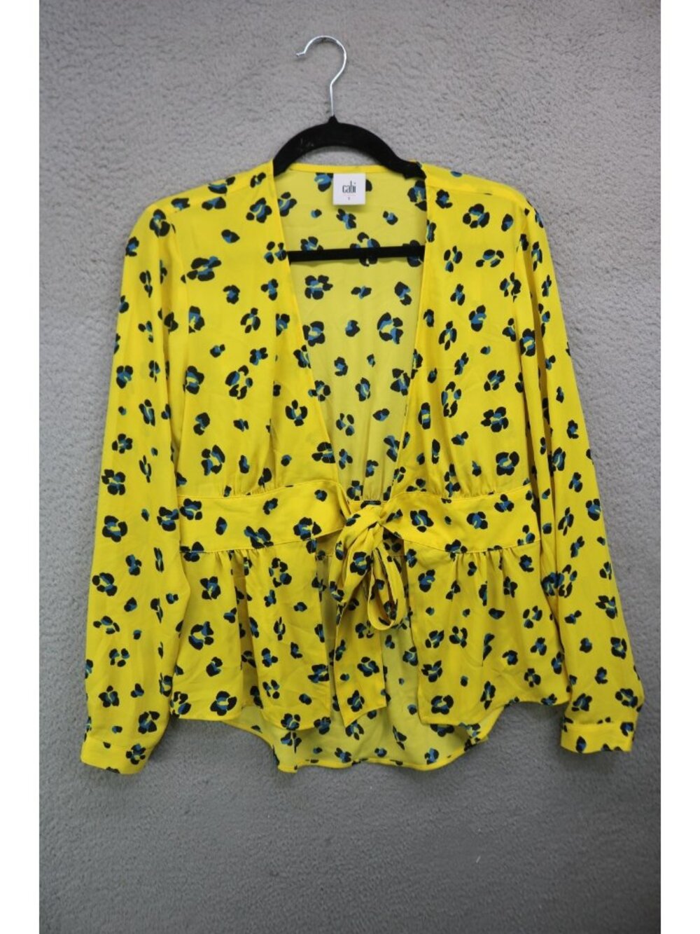 Cabi Long Silky Puff Sleeve Cardigan-Tie Front-Size Small-Whimsigoth-Cottagecore